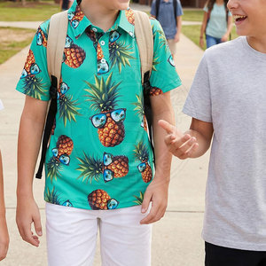 Polo de golf léger pour jeunes golfeurs, à faible MOQ, séchage rapide, idéal pour l'entraînement sur le terrain – En vente - Product Image 6