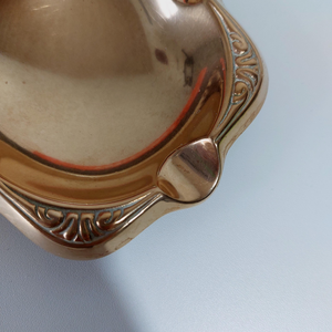 <b>Vintage</b> Brass <b>Ashtray</b> Decorative Metal Cigar <b>Ashtray</b> with Ornate Border Handmade Tabletop Smoking Accessory Classic Home Office - Product Image 4