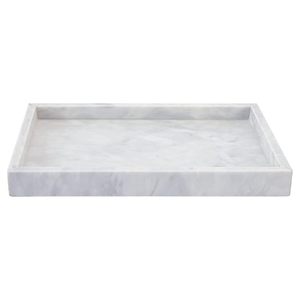 White Marble <b>Vanity</b> <b>Tray</b> for Bathroom Counter Perfume Organizer Jewelry <b>Tray</b> Decorative Marble Bathroom <b>Tray</b> - Product Image 5