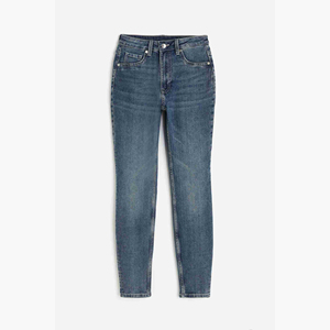 Pantalones Vaqueros Azules Personalizados al por Mayor, Pantalones Casuales Rectos de Mezclilla Ecológica 100% Algodón, Cintura Alta, para Mujer, con Servicio OEM - Product Image 4