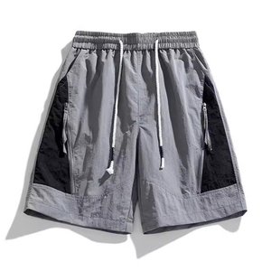 Pantalones Cortos Cargo de Nylon para Hombre, Diseño Color Block, Cintura Elástica con Cordón, Bolsillos con Cremallera, Estilo Casual y Holgado, Largura hasta la Rodilla, Deportivos, ODM/OEM - Product Image 2