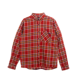 Hot Sale Red Checkered Long Sleeve Casual Shirts Single Breasted Turn Down Collar Brushed Cotton Plaid <b>Top</b> <b>Low</b> MOQ Flannel Shirt - Product Image 1