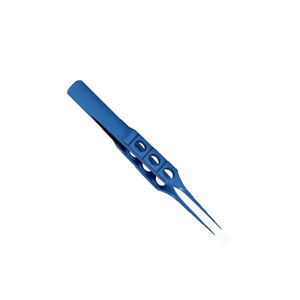 Pinzas de Microsutura Rectas de Acero Inoxidable Azul de 10 mm con Mordazas Lisas, Instrumento Manual de Alta Calidad para Cirugía de Precisión - Product Image 3