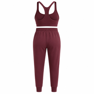 Women's 2-Piece Racerback Sports Bra High Waist Elastic Waist Jogger Pants Yoga <b>Set</b>-<b>Square</b> Neck Spandex/Nylon Quick Dry - Product Image 2