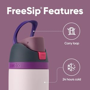 Borraccia FreeSip in Acciaio Inox Isolata Senza BPA con Cannuccia per Sport, Viaggi e Scuola - Product Image 2