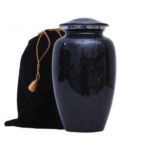 Urna Funeraria de Lujo Negra Estilo Europeo para Cenizas Humanas Adultas, Diseño de Águila y Bandera Americana en Metal Hecho a Mano, Personalizable 200 - Product Image 3