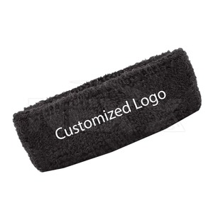 Bandeau de poignet sportif noir tricoté personnalisé, 4,5 cm de large, épais et antidérapant, pour l'exercice, le fitness, la gym et l'hiver - Product Image 2