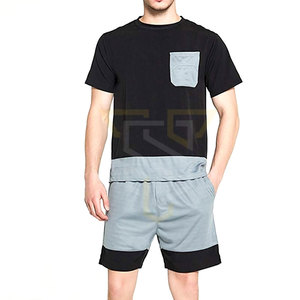 Nouveauté : Ensemble chemise et short de haute qualité, couleur contrastée, dernier design, ensemble chemise et short pour hommes - Product Image 2