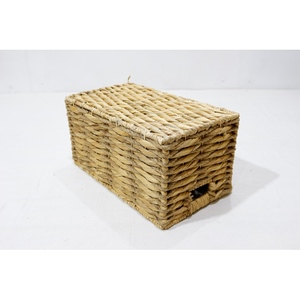 Trending Eco-Friendly Woven Water Hyacinth <b>Rectangular</b> <b>Storage</b> <b>Basket</b> Multifunctional Food-Safe Organization Bin - Product Image 5