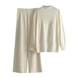 ชุดเสื้อกันหนาวผู้หญิงคุณภาพสูง ผ้าฝ้ายถัก ระบายอากาศได้ดี สวมใส่สบาย  รับสกรีนโลโก้ - Product Image 1