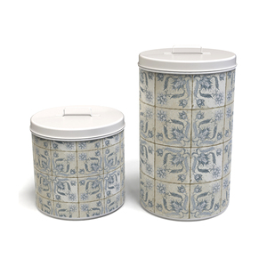 Boîte de conservation alimentaire en métal pour la cuisine avec couvercle en bois, boîte de conservation alimentaire en métal blanc de qualité supérieure avec couvercle poli naturel - Product Image 5
