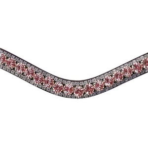 Venta al por mayor ecuestre caballo cuero Diamante Show Brow-Band Bling Triple Layer Diamond todos los tamaños OEM aceptado - Product Image 6