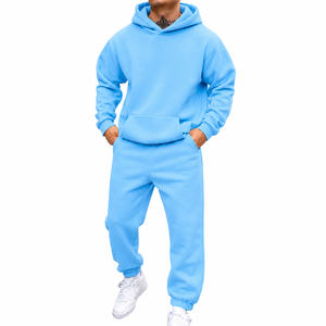 2026 New Arrival Men's Pullover <b>Hoodie</b> and Jogger Pants Set Premium Fleece Tracksuit Wholesale Manufacturer - Product Image 3