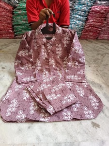 Plus Size Women Cotton Co-Ord Set with one sided pocket M TO XXL | 30 Inches Top | 38 Inches <b>Pant</b> | Stylish Printed Set - Product Image 3