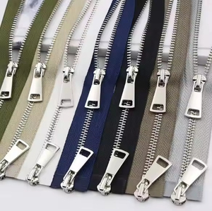 Haute Qualité 3 #   Fermeture éclair métallique à double glissière ouverte des deux côtés pour manteaux et sacs de voyage – Vente directe usine - Product Image 1