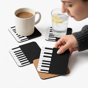 Enamel Print Tea Cup Mats Pads Modern Luxury <b>Square</b> Eco-Friendly Household Dinnerware Indian Homemade Wood Printed Serving - Product Image 1