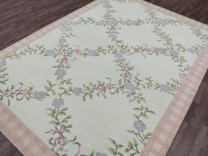 Alfombra Persa Floral Pastel Anudada a Mano |   Alfombra de Lana Hecha a Mano Abusan de 2x3 Metros |   Alfombra Decorativa Vintage Grande para Sala de Estar - Product Image 4