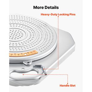 Placas giratorias para alineación de ruedas de 2 toneladas de capacidad, 2 unidades, con medidores de latón, plataforma giratoria de 360 grados para una alineación fácil de ruedas - Product Image 6