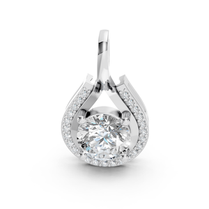 Pendentif goutte de luxe tendance en moissanite pour femme, en argent sterling 925, avec halo en forme de larme, bijoux fins de mariage, rhodié, vente en gros - Product Image 2