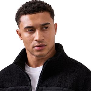 <b>Mens</b> Sherpa Fleece Funnel Neck <b>Jacket</b> Full Zip Thermal Winter Outerwear Warm Casual Outdoor Sportswear Coat - Product Image 3