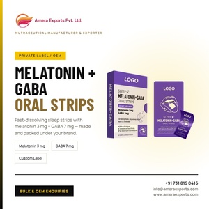 Complément alimentaire pour le sommeil, marque privée OEM, mélatonine 3 mg, GABA 7 mg, bandes orales saveur mangue, 30 bandes - Product Image 6