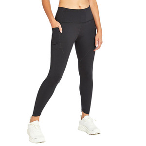 Leggings de yoga pour femmes, design personnalisé, spandex/polyester, extensibles dans quatre directions, antibactériens, avec cordon de serrage, pour l'entraînement - Product Image 4