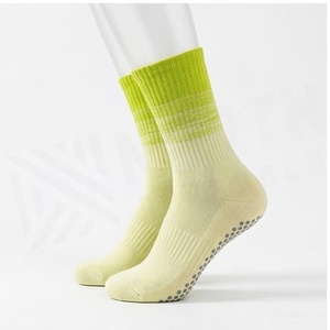 Chaussettes ras du cou tricotées respirantes vert lime uni pour adultes, usage quotidien décontracté - Product Image 3