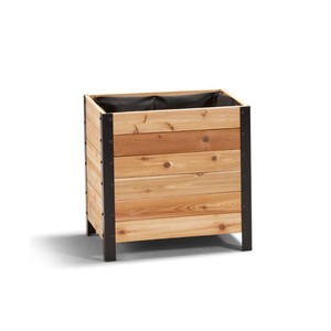 Jardinière carrée en bois d'acacia, potager surélevé, style ferme, écologique, durable, pour jardinage intérieur/extérieur, pots à fleurs, décoration intérieure - Product Image 2