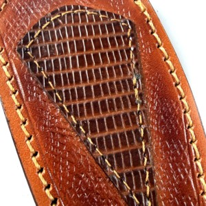 Funda de cuero pintada a mano de alta calidad, hecha en fábrica, para cuchillos de hoja fija. - Product Image 3