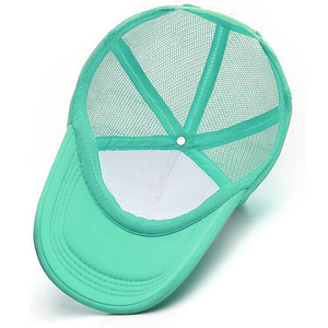 Gorra Trucker Unisex Verde de Malla, 6 Paneles, Ajustable con Cierre a Presión, Color Sólido, Transpirable, Estilo Casual para Primavera/Verano - Product Image 6