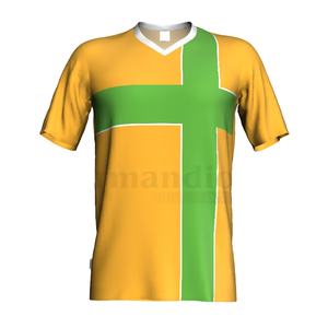 Camiseta de Fútbol Personalizada para Hombre con Logotipo, Diseño Neón 2026, Transpirable, de Secado Rápido, Manga Corta, Corte Ajustado - Product Image 4