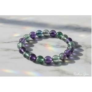 Handcrafted Natural Fluorite <b>Beaded</b> <b>Bracelet</b> Wholesale Crystal <b>Bracelets</b> & Bangles Healing Focus From India - Product Image 3