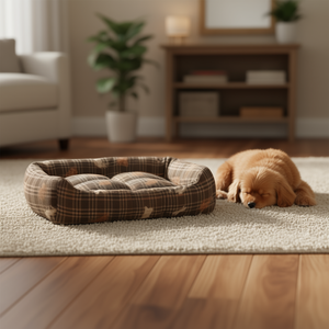 Yommy Pet Dog Bed 88x112cm Plaid Pattern Soft <b>Cushion</b> Mattress for Dogs - Product Image 3