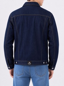 Blouson Bomber en Denim Imperméable Réversible pour Homme – Style Décontracté avec Col Rabattable, Idéal pour la Moto et l'Hiver - Product Image 3