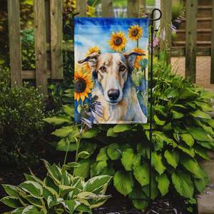 Borzoi girasoles jardín bandera Multicolor buzón decorativo patio Banner Patio ilustraciones para macizos de flores tamaño pequeño - Product Image 2