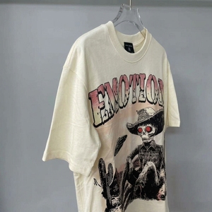 Camiseta de Hombre con Estampado Emotion Cowboy, Manga Corta, Cuello Redondo, Corte Regular Informal, 100% Algodón Peinado, Transpirable, Impresión Serigrafiada - Product Image 3