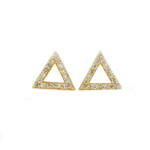 Lab Grown Diamond Stud Earlobe 14K Gold Pave Setting 0.25ctw Minimalist Women's Stylish Jewelry Wedding Anniversary Gift - Product Image 1