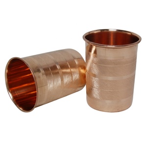 100% Pure Copper Water Glass <b>Set</b> Home Tableware Item Solid Copper Drinking Glass Hot Selling Copper Glass <b>Set</b> - Product Image 1