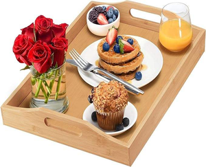 Plateau de service en bois de fabrication OEM, design minimaliste, pour le service du thé, des sushis et des repas. - Product Image 1