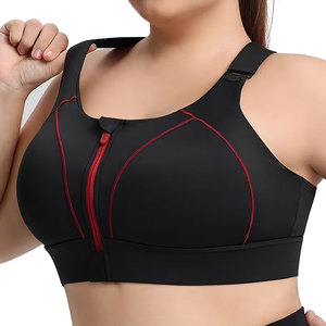 Latest Design Breathable Plus Size Women Sports Bra Front Logo High Support Yoga Fitness Gym Clothing Hot Sale - Product Image 1