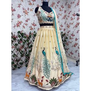 Designer Women's <b>Sets</b> Lehenga Choli with Beautiful Multi-Thread <b>Embroidery</b> - Product Image 3
