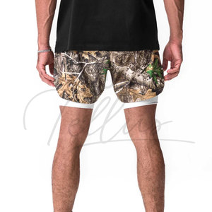 Shorts de bain Awrah pour hommes, personnalisables avec logo, nouveau modèle, motif camouflage, vêtements de sport Sunnah, Halal, décontractés - Product Image 2