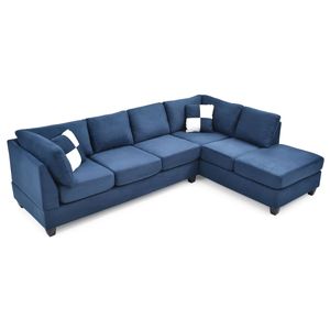 Divano Sezionale Malone G630B SC Blu Navy per Soggiorno Senza Pouf - Product Image 2