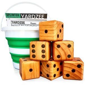 Vente en gros de jeux de dés géants Yardzee & Farkle |   Seau en bois inclus |   Finition de haute qualité |   Meilleur prix d'usine - Product Image 2