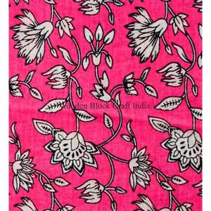 ผ้าฝ้ายแท้ 100% พิมพ์ลายบล็อก เป็นมิตรกับสิ่งแวดล้อม ระบายอากาศได้ดี แห้งเร็ว น้ำหนักเบา ผ้าทอลายไขว้ จากรัฐราชสถาน สำหรับเสื้อผ้าสตรีและเด็กผู้หญิง - Product Image 4