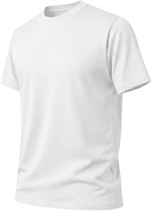 เสื้อยืดคอกลมแขนสั้นผ้าคอตตอน/ผสม 160 กรัม ระบายอากาศได้ดี เป็นมิตรกับสิ่งแวดล้อม ทรงปกติ สำหรับผู้ชาย สไตล์สมาร์ทแคชชวล สีพื้น - Product Image 3