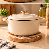Sous-plats ronds en bois pour plats chauds et casseroles, support de pot moderne ondulé, antidérapant, résistant à la chaleur, pour casseroles, 8 pouces, blanc vieilli