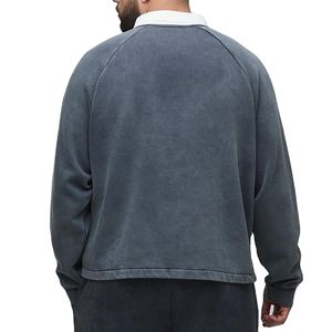 Sudadera de hombre con cremallera de un cuarto, informal, de manga larga, corte moderno, cálida, estilo urbano, lo último en moda. - Product Image 5