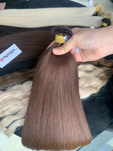 Extensiones de cabello vietnamita de punta plana de gran venta 2025, extensiones sedosas suaves y rectas onduladas súper dobles de alta calidad - Product Image 6