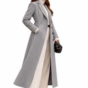 Abrigo Largo Clásico de Invierno para Mujer, de Lana Transpirable, con Doble Botonadura, Elegante, Cálido, Cómodo y Personalizable - Product Image 4